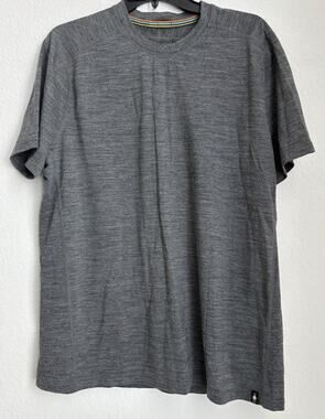 Mens Smartwool Dark Grey Merino 150 Pattern Base Layer T-Shirt Size Large